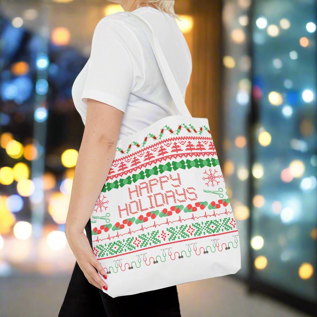 Healthcare Holidays tote bag