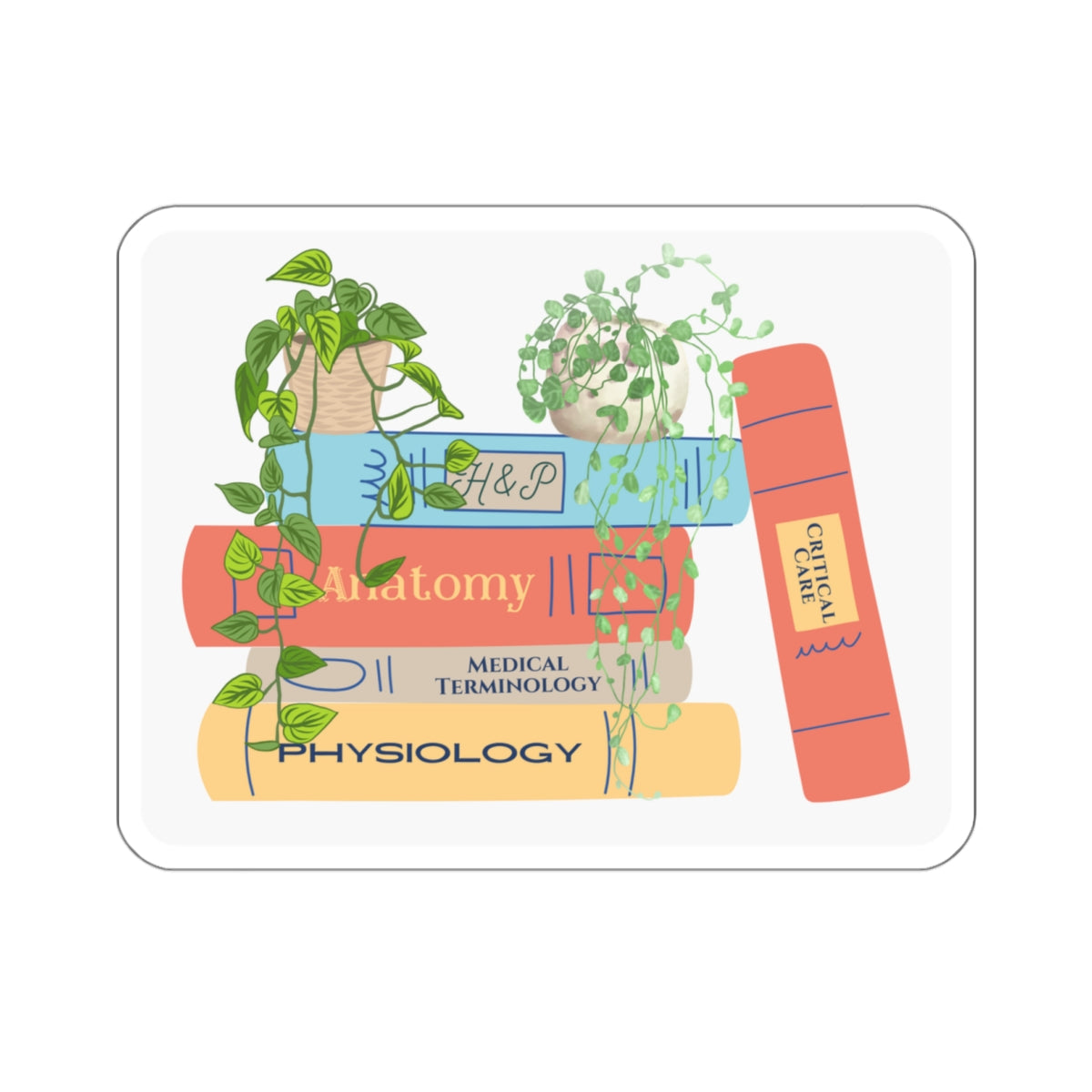 Medical Textbooks Sticker