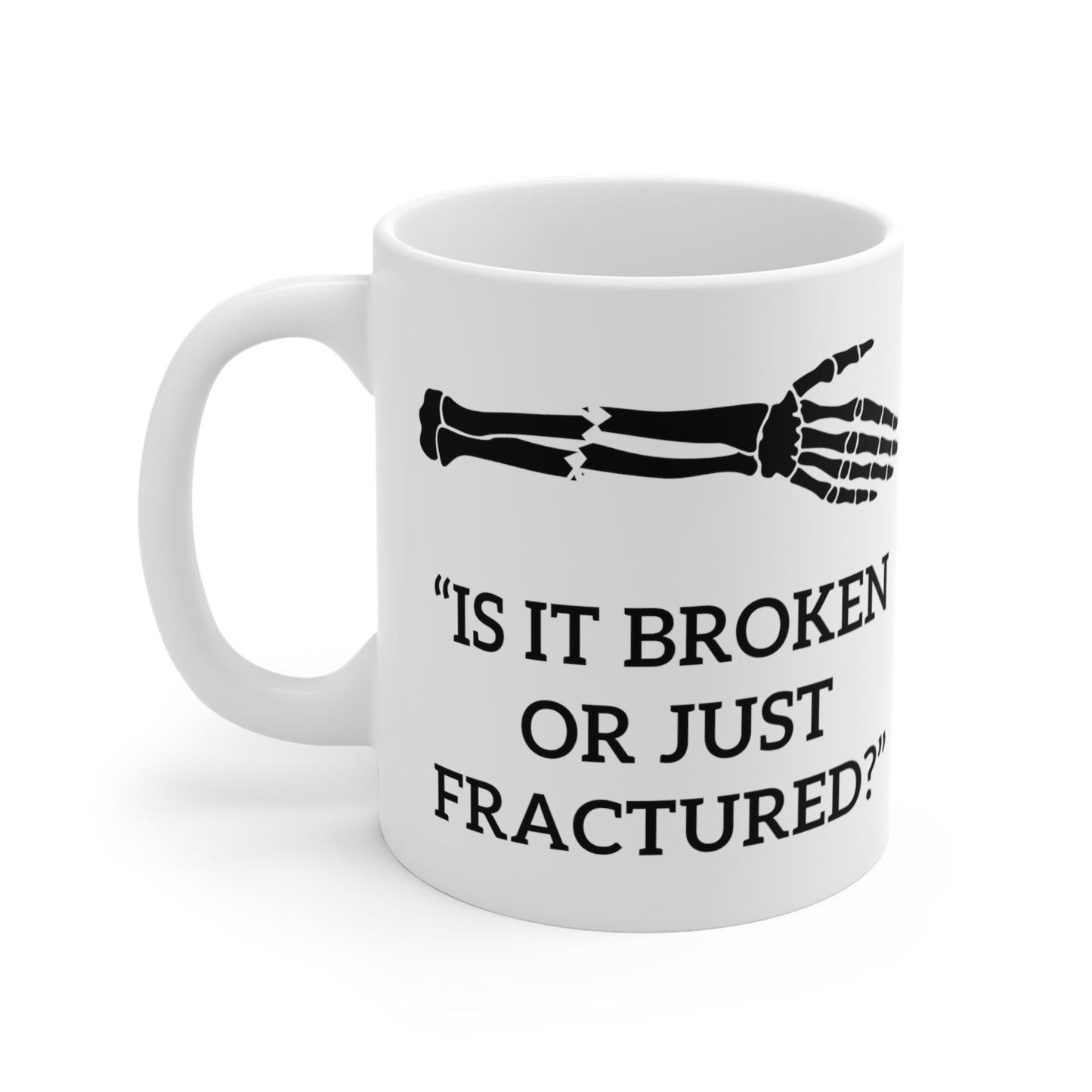 Broken or Fractured White Mug 11oz