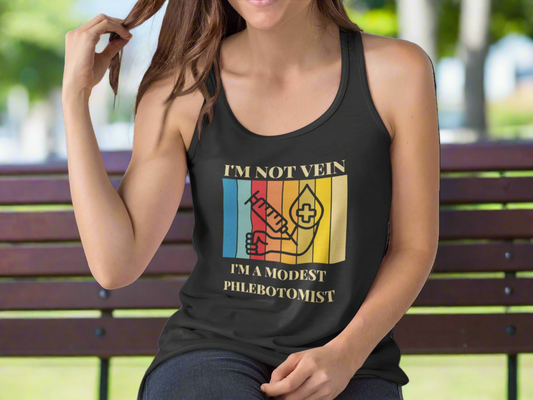 Modest Phlebotomist Racerback Tank